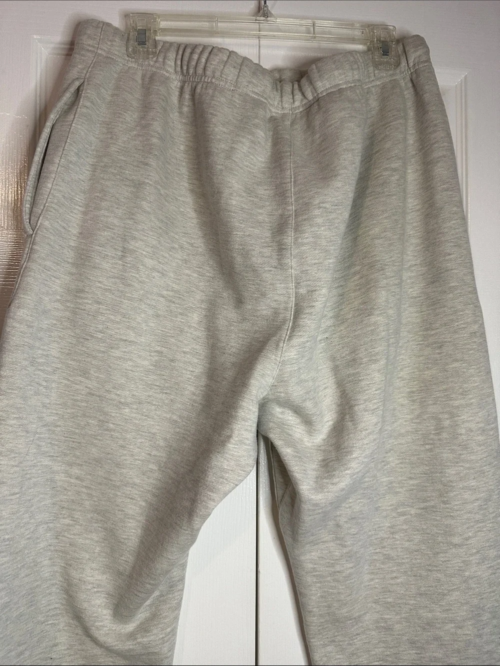 Essentials Light Gray Men's Sweatpants with Thigh Logo